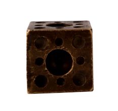 Old Brass Dice Paperweight