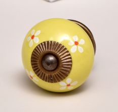 Yellow Flower Knob