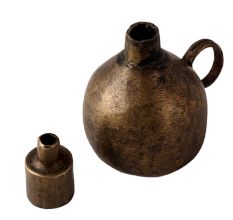 Brass Kerosene Showpiece Lamp In Dark Finish