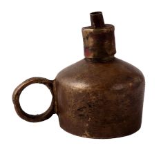 Brass Lightning Oil Lamp With Handle