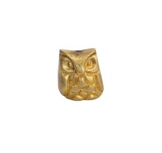 Golden Brass Wise Owl Incense Stick Holder