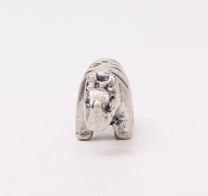 Silver Brass Hippo Incense Stick Holder