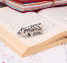 Silver Brass Hippo Incense Stick Holder