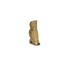 Golden Brass Standing Owl Agarbatti Holder Stand