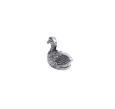 Silver Brass Duck Incense Stick Holder