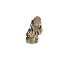 Golden Antique Brass Ganesha Mini Statue