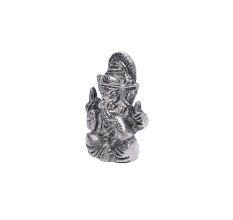 Silver Brass Ganesha Mini Statue