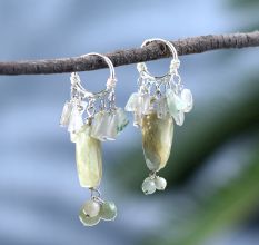 Beaded Dangle Drop Earring Made In 92.25 Sterling Silver