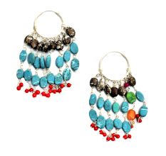 92.5 Sterling Silver High Quality Stunning Colorful Earrings