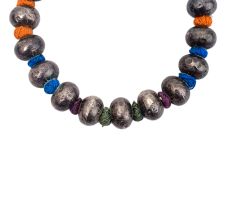 Multicolored Beaded Thread Necklace