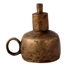 Handmade Primitive Brass Oil Lamp