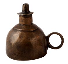 Dark Brown Coated Brass Oil Lamp