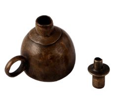 Dark Brown Coated Brass Oil Lamp