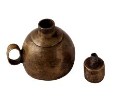 Brass Kerosene Oil Lamp in Antique Finish