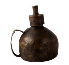 Handcrafted Dark Brown Coated Oil Lamp