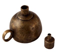 Brown Coated Kerosene Lamp in Antique Finish