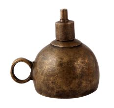 Brown Coated Kerosene Lamp in Antique Finish