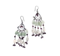 92.5 Sterling Silver Fancy Stone Earrings