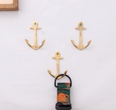 3 Pieces Vintage Anchor Decorative Wall Hooks