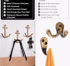 3 Pieces Vintage Anchor Decorative Wall Hooks