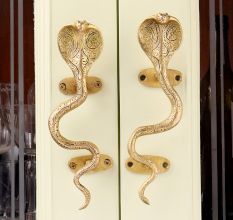 Antique Brass Cobra Door Pull Handle -1 Pair