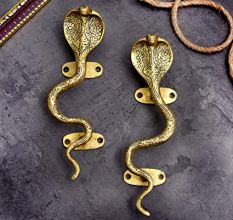 Antique Brass Cobra Door Pull Handle -1 Pair