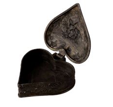 Brass Trinket Box in Heart Shape
