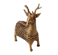 Brass Deer Dhokra Statue