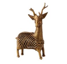 Brass Deer Dhokra Statue