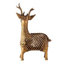 Brass Deer Dhokra Statue