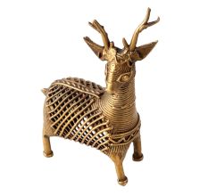 Brass Deer Dhokra Statue