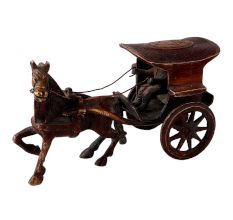 Buy Handcrafted brass statues Of Tonga Or Horse Cart
