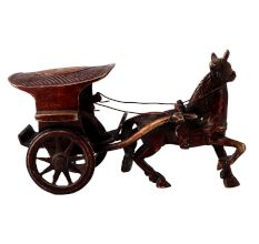 Buy Handcrafted brass statues Of Tonga Or Horse Cart