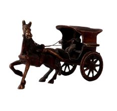 Buy Handcrafted brass statues Of Tonga Or Horse Cart