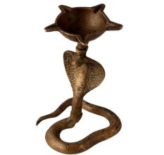 Vintage Brass Cobra Oil Lamp