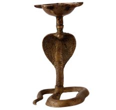 Vintage Brass Cobra Oil Lamp