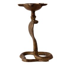 Vintage Brass Cobra Oil Lamp