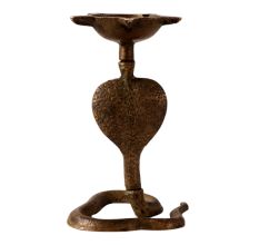 Vintage Brass Cobra Oil Lamp
