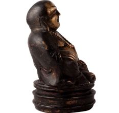 Brass Laughing Buddha Statue in Antique Finish