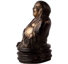 Brass Laughing Buddha Statue in Antique Finish