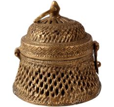 Vintage Brass Jewelry Box for Decoration