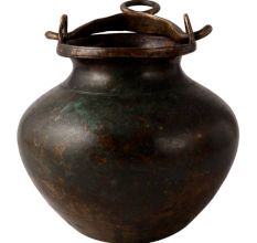 Handcrafted Brass Water Pot in Elegant Black Finish