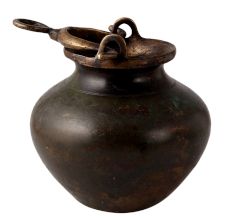 Handcrafted Brass Water Pot in Elegant Black Finish
