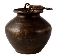 Indian Handmade Water Pot in Antique Finish