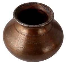Elegant Brown Brass Water Pot for Home Decoration