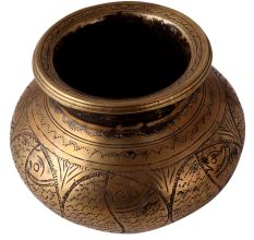 Brass Pot With Carved Fish Design