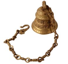 Brass Hanging Bell With Chain