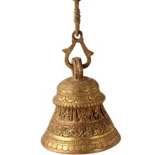 Brass Hanging Bell With Chain