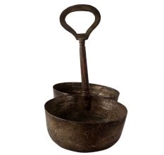 Two Brass Serving Vessel With Handle
