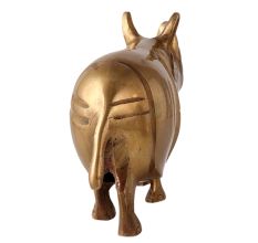 Standing Brass Rhino Statue